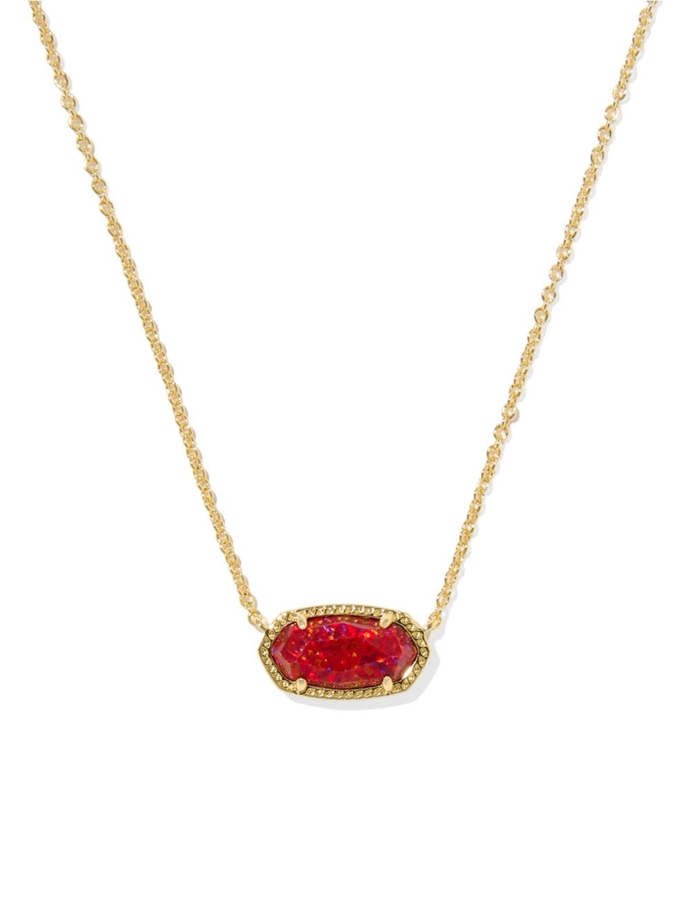 EUC Kendra Scott Elisa Gold Fuchsia Pink Necklace